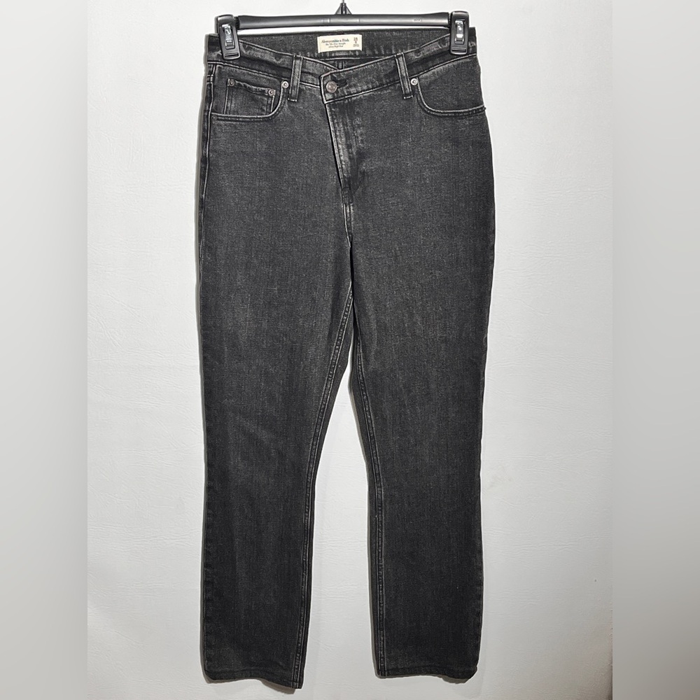 Abercrombie & Fitch 90s Slim Straight Ultra High Black Jeans 6 / 28